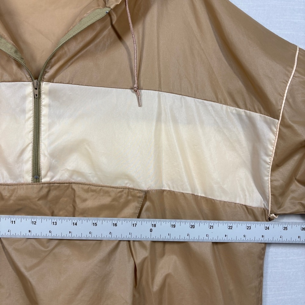 Vintage TopSpin By RSVP Anorak Windbreaker Pullover Jacket Men L Tan USA‎ 80s - Picture 12 of 13